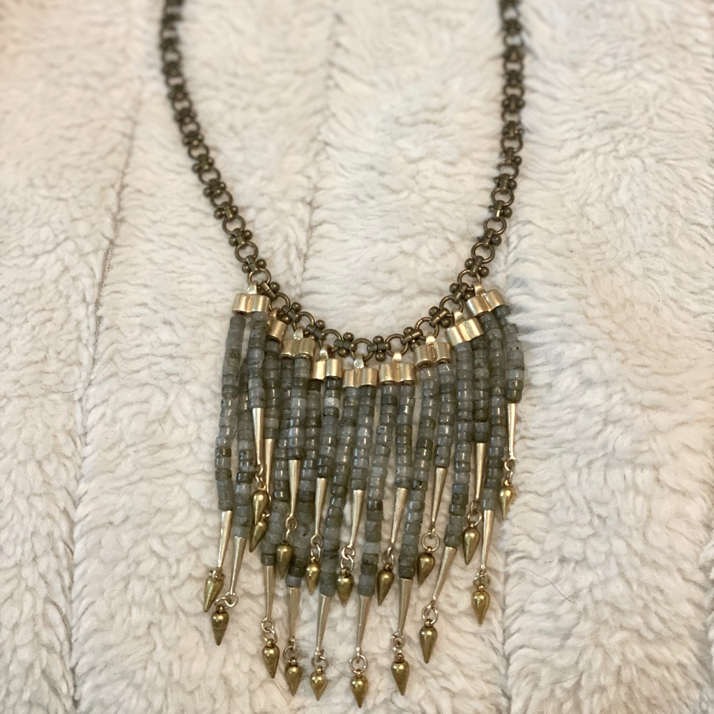 Lulu Frost Fontana Fringe Necklace - Labradorite